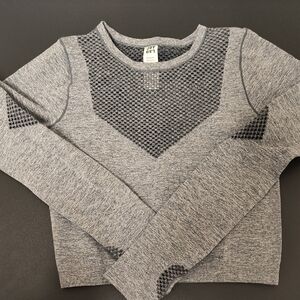 JoyLab Women's Heather Gray Textured Sweater